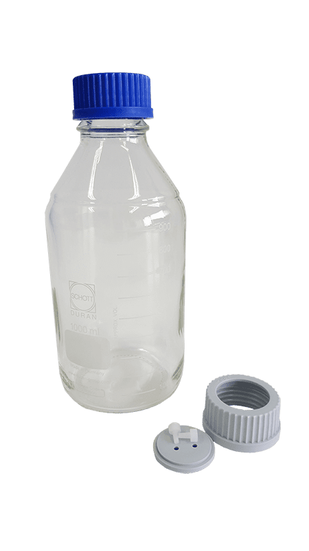 Obrázok výrobcu Set of 5 1-L Glass Bottles. For LC-20 or LC-30 systems, with 3-hole-cap